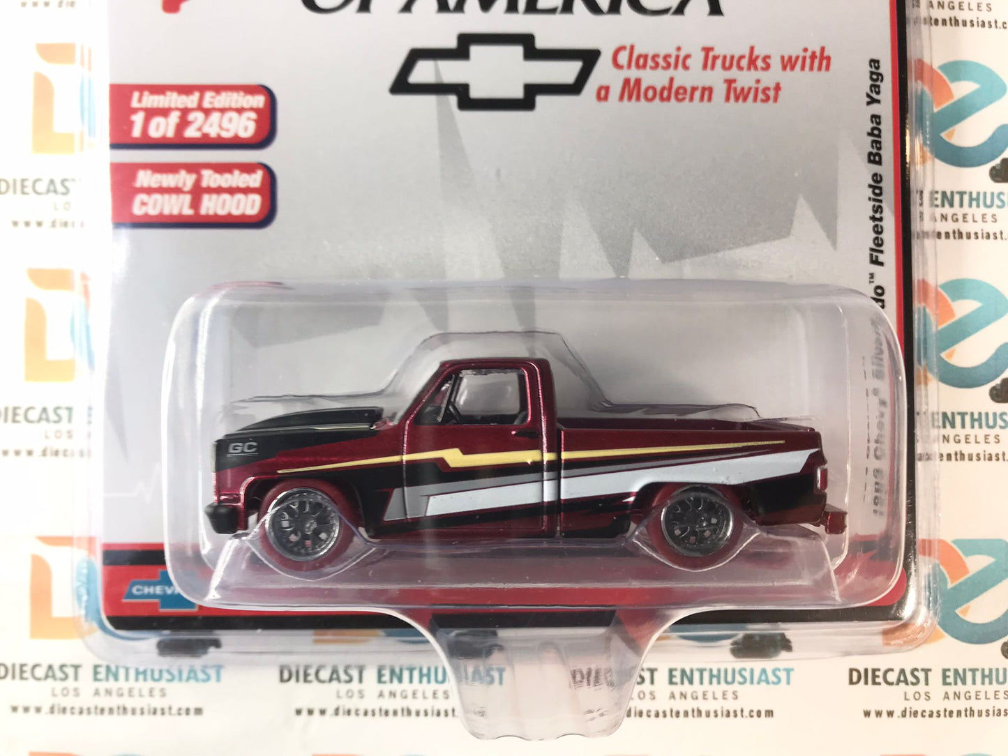 CHASE ULTRA RED Auto World Exclusives The Heartbeat of America 1983 Chevy Silverado Fleetside Baba Yaga Grey 1:64