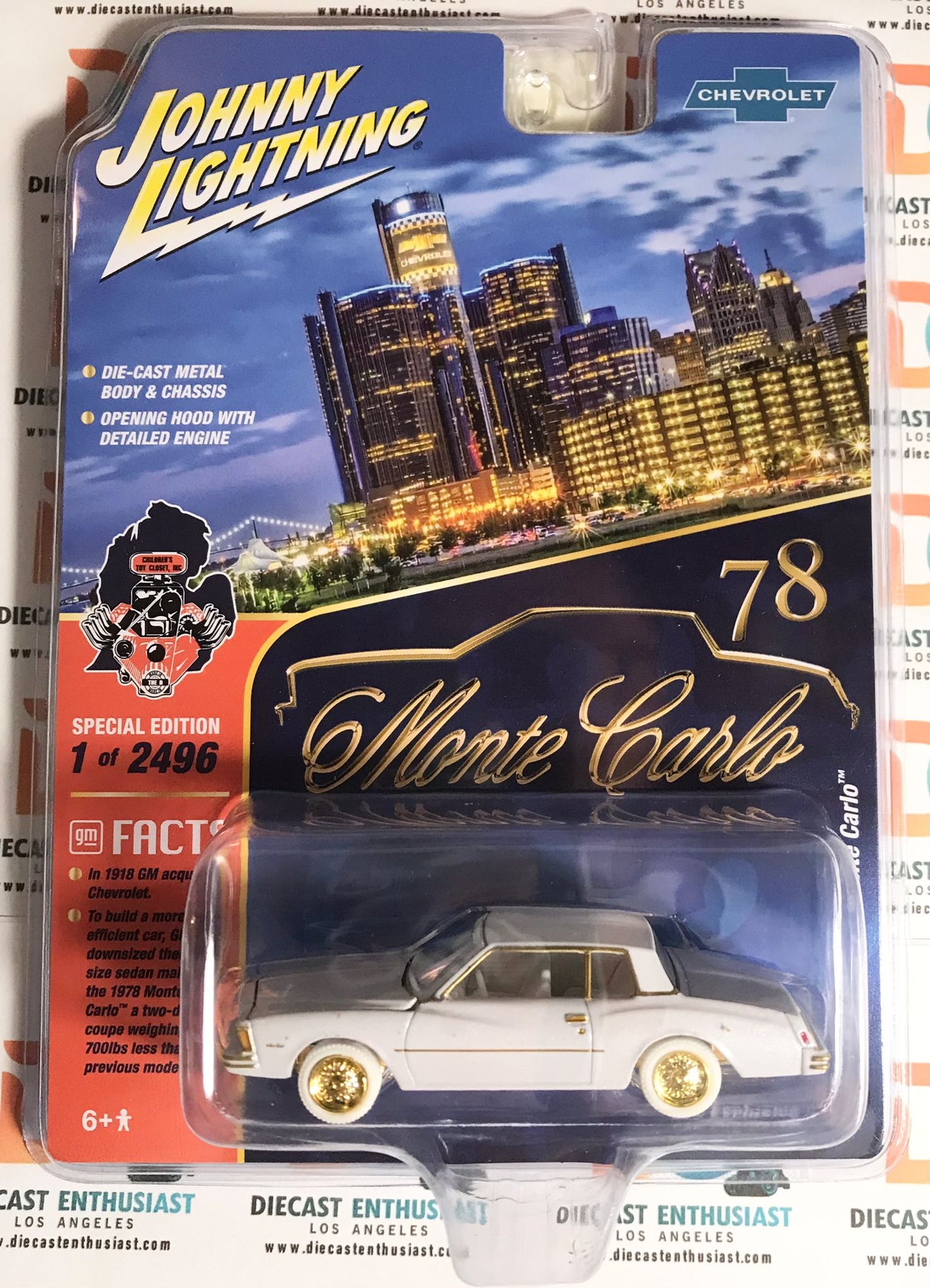 CHASE WHITE LIGHTNING Johnny Lightning CTC Exclusives 1978 Chevy Monte Carlo Black 1:64