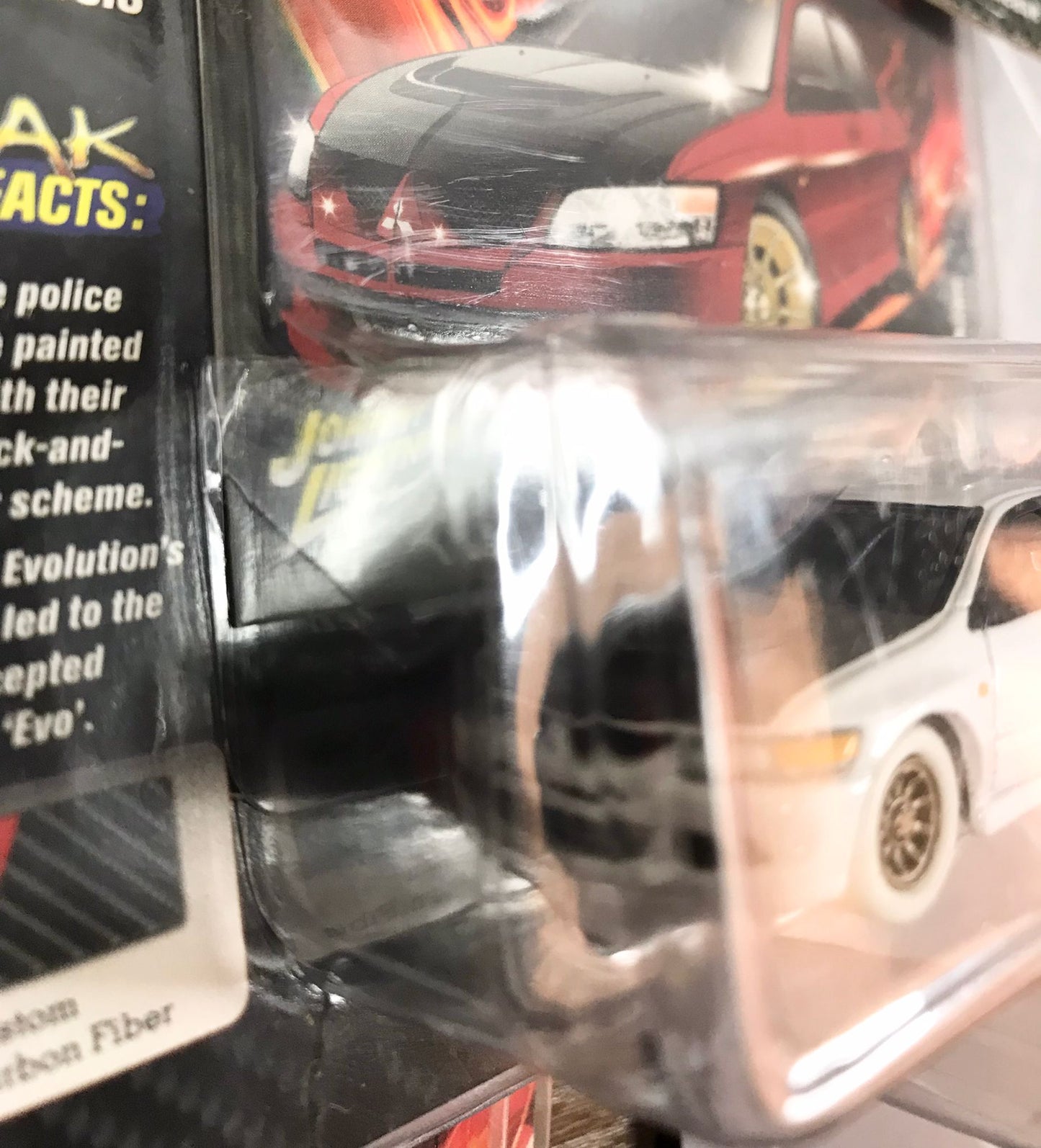 BAD BUBBLE CHASE WHITE LIGHTNING Import Heat 2004 Mitsubishi Lancer Evolution Red 1:64