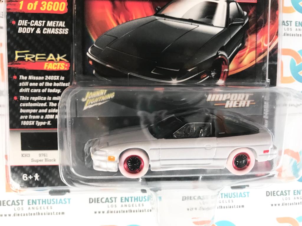 CHASE WHITE LIGHTNING Import Heat 1990 Nissan 240SX Custom Black 1:64