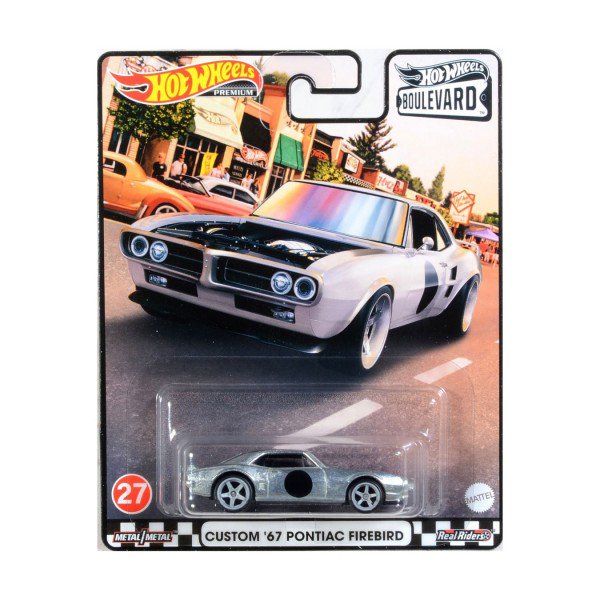 NEW LOOSE BAD CARD & BUBBLE Hot Wheels Boulevard Custom 67 Pontiac Firebird Silver 1:64