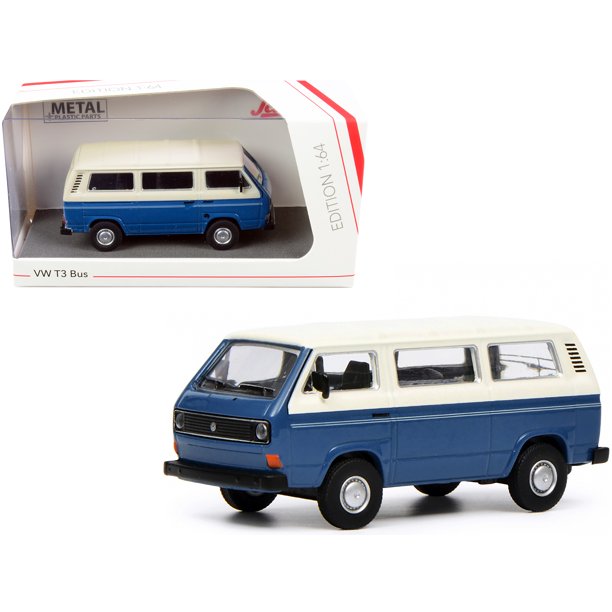 Schuco Volkswagen T3 Bus Blue & White 1:64