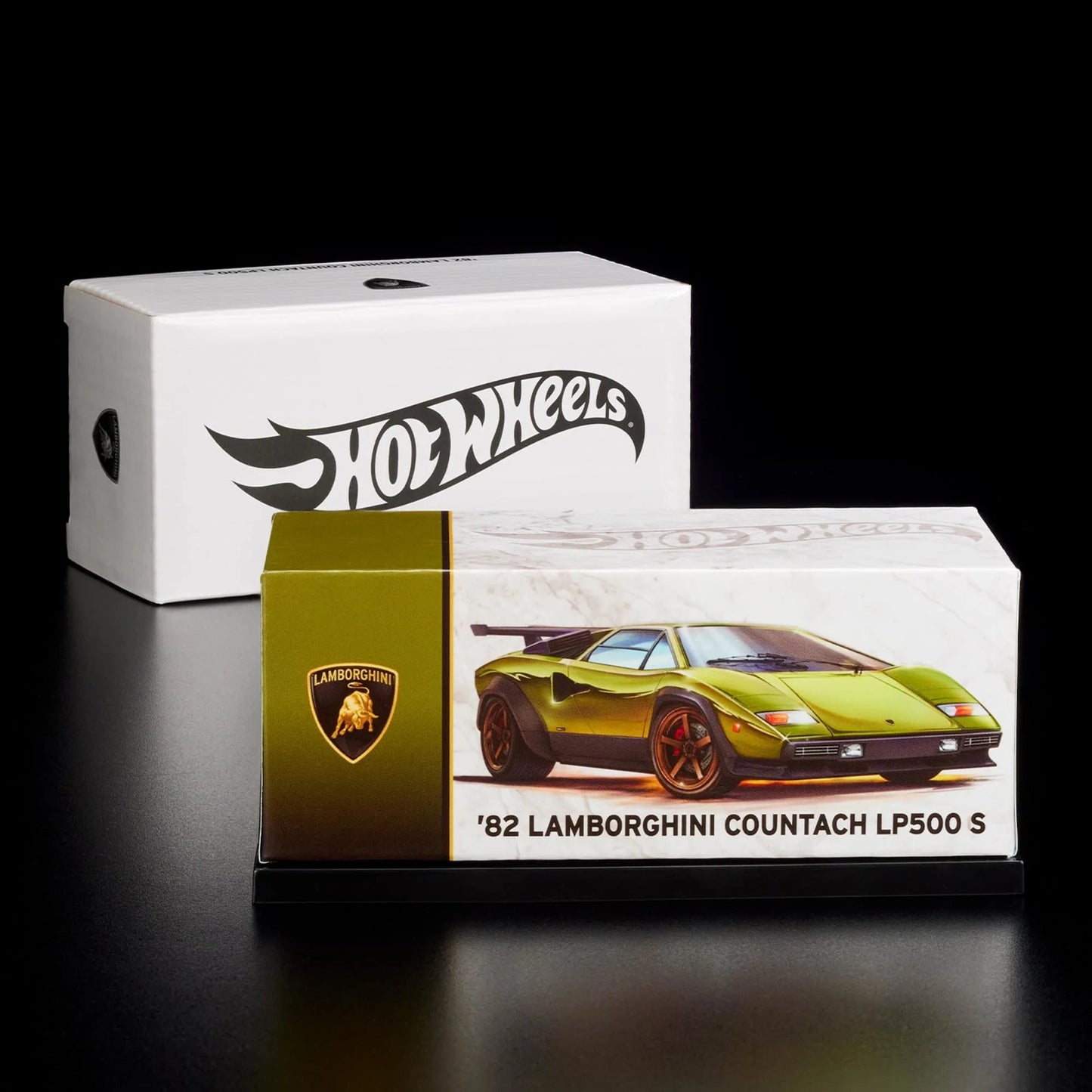 Hot Wheels RLC 2022 82 Lamborghini Countach LP 500 S Spectraflame Olive 1:64