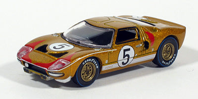 Auto World Nitro XGT Exclusives 1966 Ford GT40 Gold #5 1:64