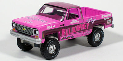 Auto World 2022 Las Vegas Supercon Exclusives 1973 Chevy Cheyenne Shirley Muldowney Cha Cha Pink 1:64