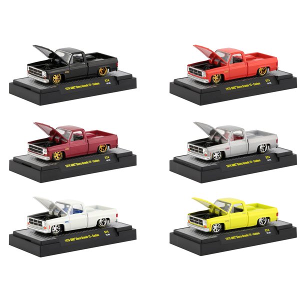 M2 Machines Auto-Trucks Release S74 1976 GMC Sierra Grande Set Of 6 1:64