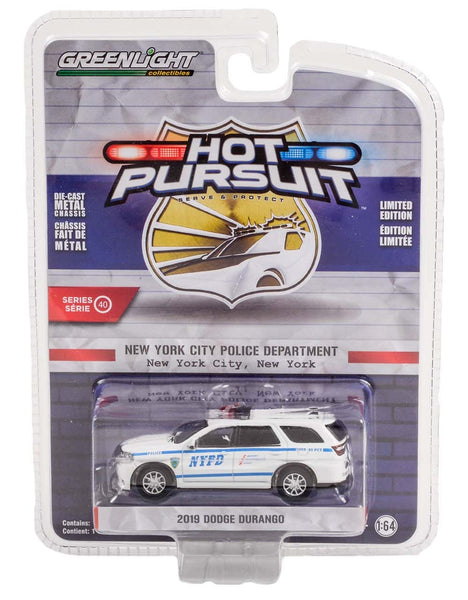 Greenlight Hot Pursuit 2019 Dodge Durango New York Police Department NYPD 1:64