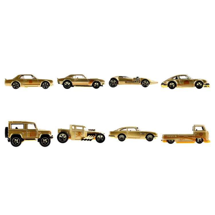 Hot Wheels Celebrates 160 Years of FAO Schwarz Set of 8 Cars Gold 1:64