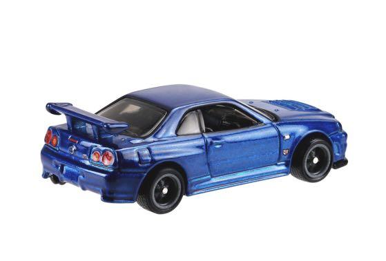 Hot Wheels Retro Fast & Furious Nissan Skyline GTR R32 Blue with Sterling Protector Case 1:64