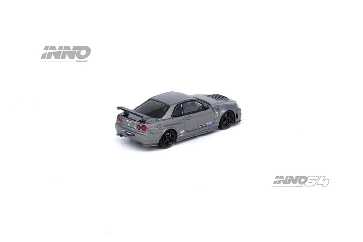 Inno64 Nissan Skyline GTR R34 Omori Factory "Clubman Race Spec" Gray 1:64