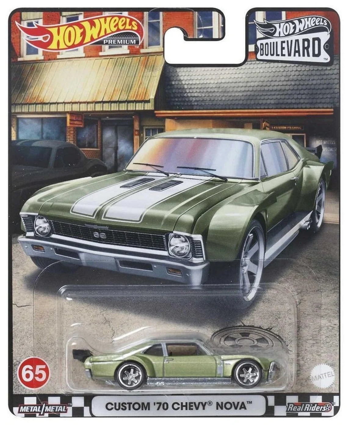 Hot Wheels Boulevard Custom 70 Chevy Nova Green 1:64