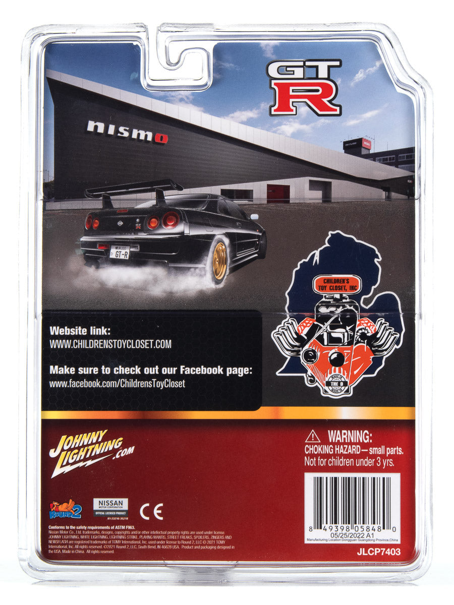 Johnny Lightning Exclusives 1999 Nissan Skyline GT-R (BNR34) Black 1:64