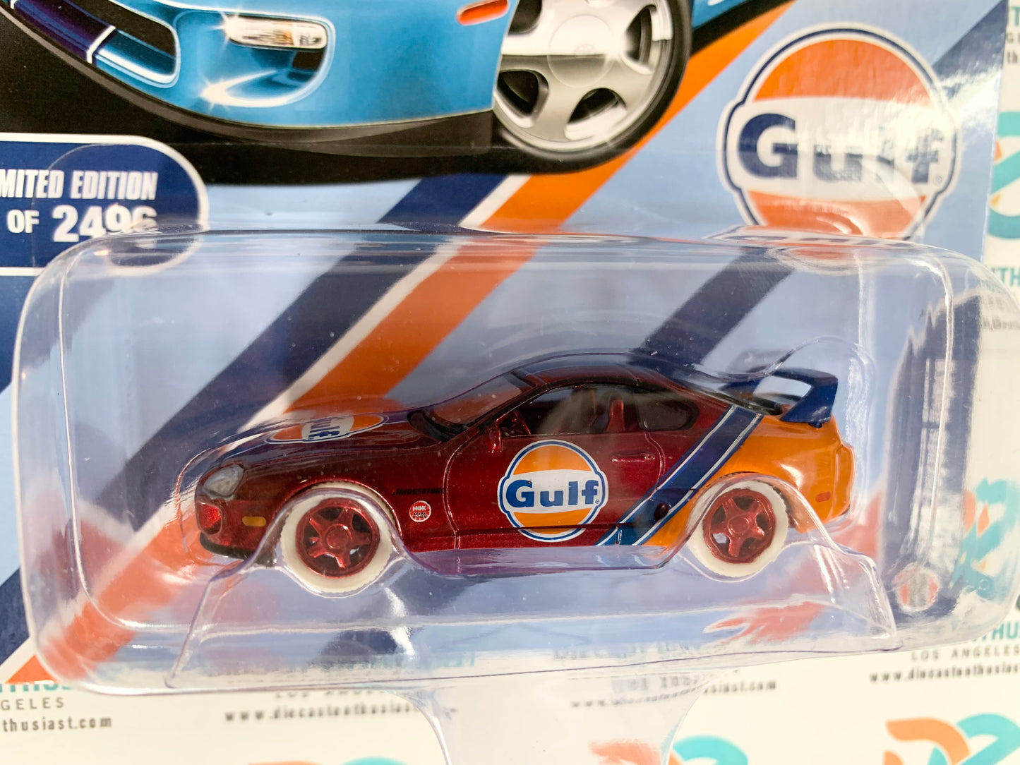 CHASE ULTRA RED Auto World Diecastz Exclusives 1994 Toyota Supra Gulf Blue 1:64