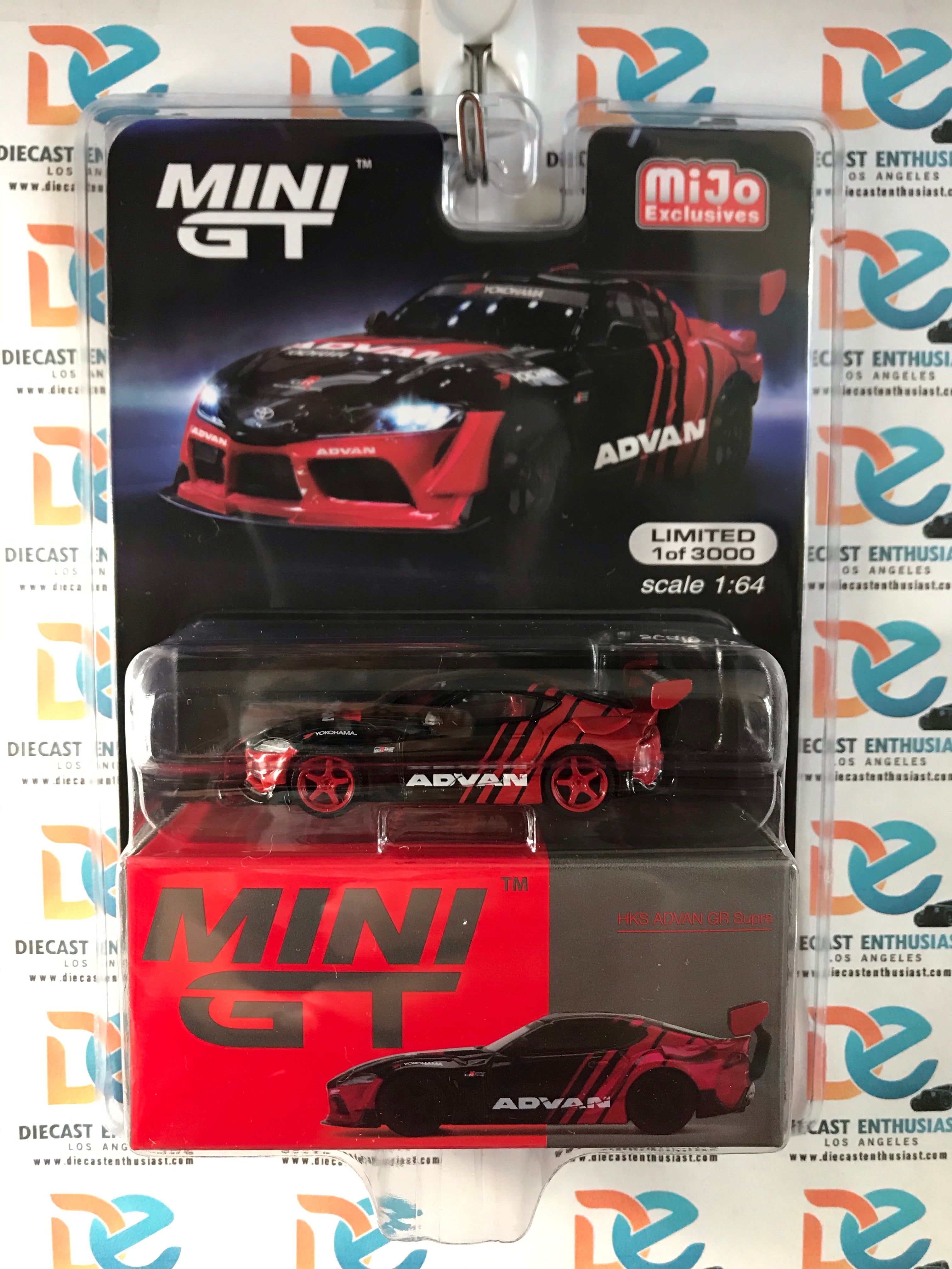 CHASE Mini GT Mijo Exclusives 206 HKS Advan GR Supra 1:64