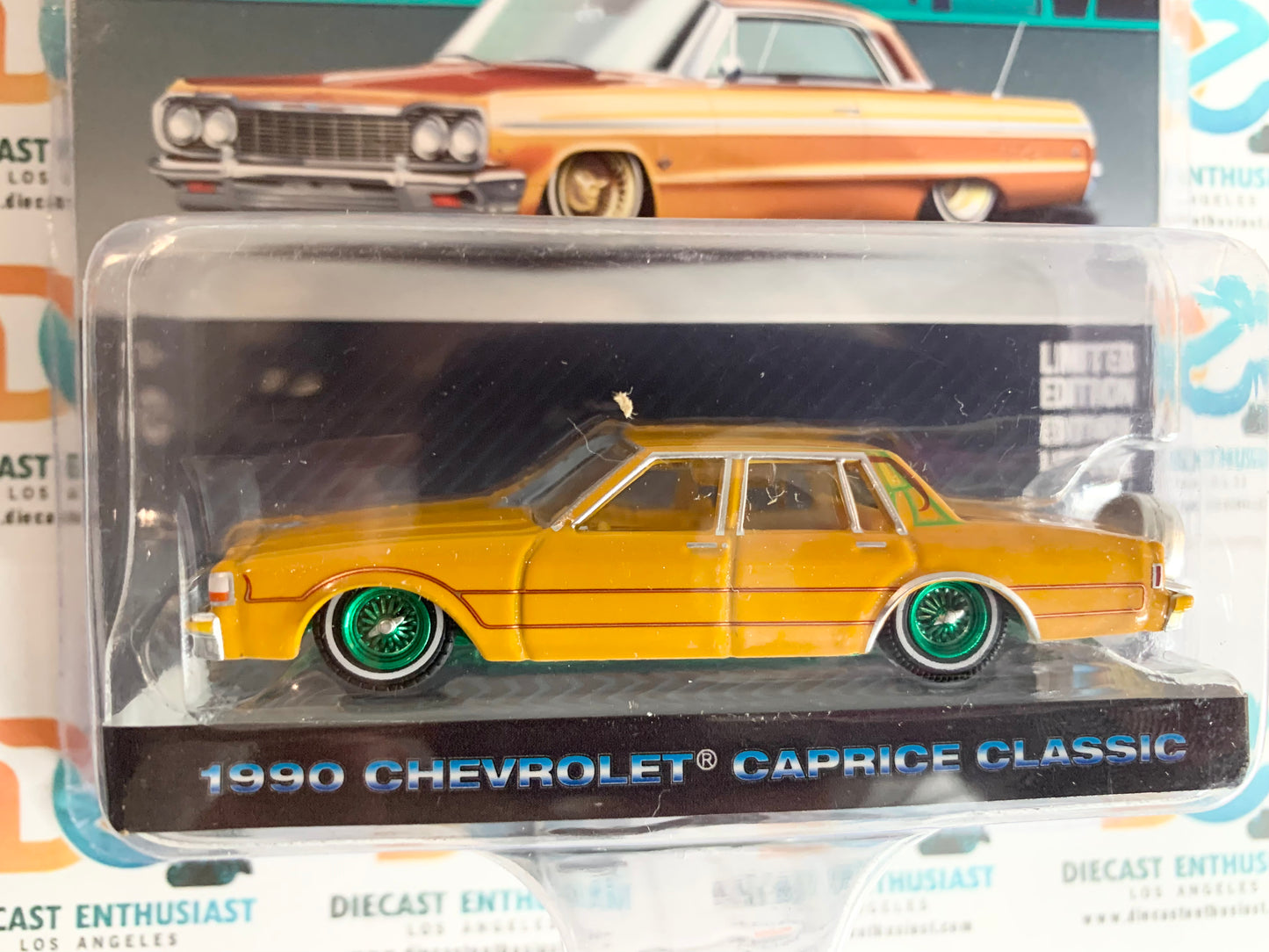 CHASE GREEN MACHINE Greenlight California Lowriders Series 2 1990 Chevrolet Caprice Classic Brown 1:64