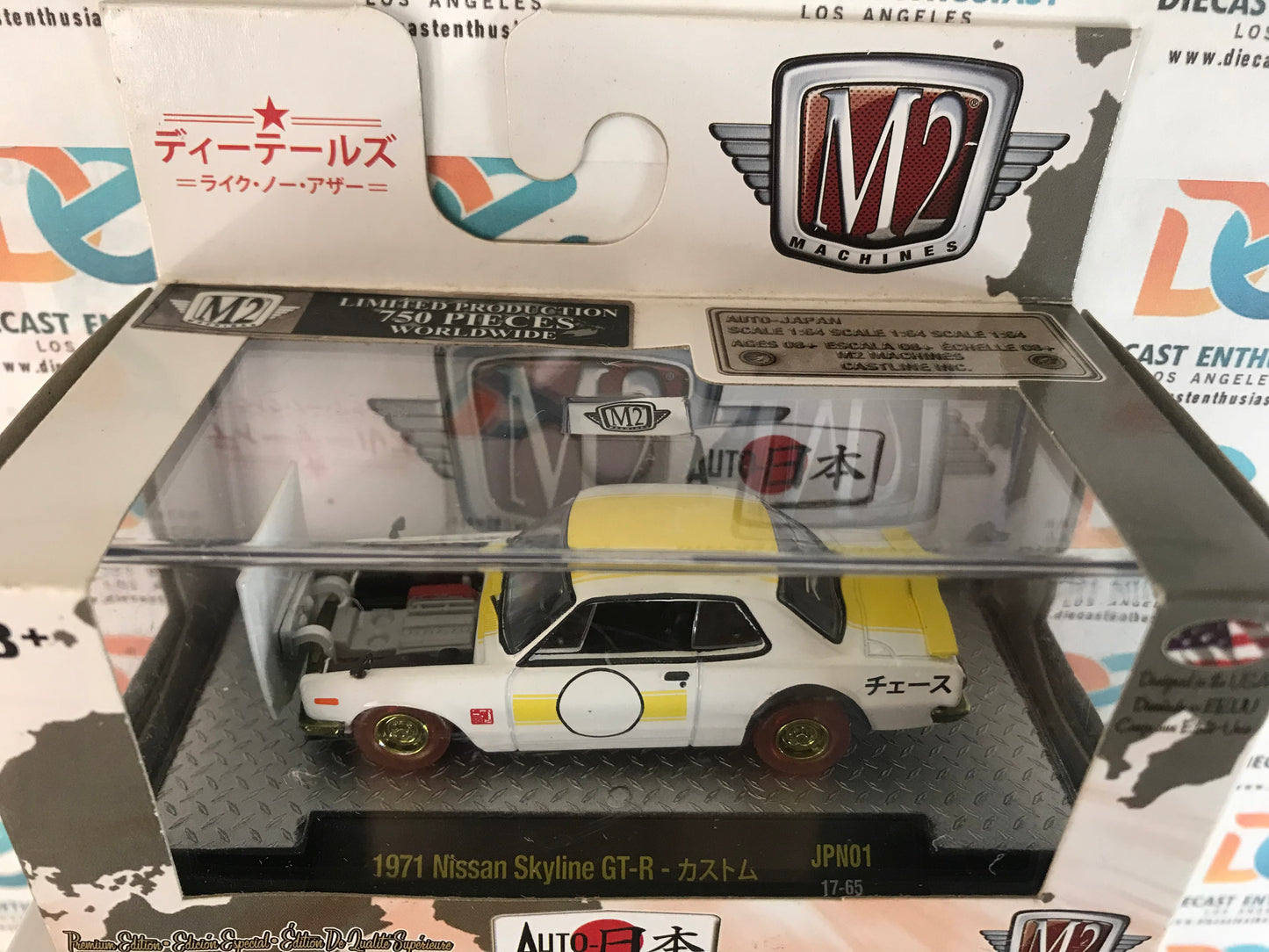 CHASE M2 Machines Auto Japan 1971 Nissan Skyline GTR White 1:64