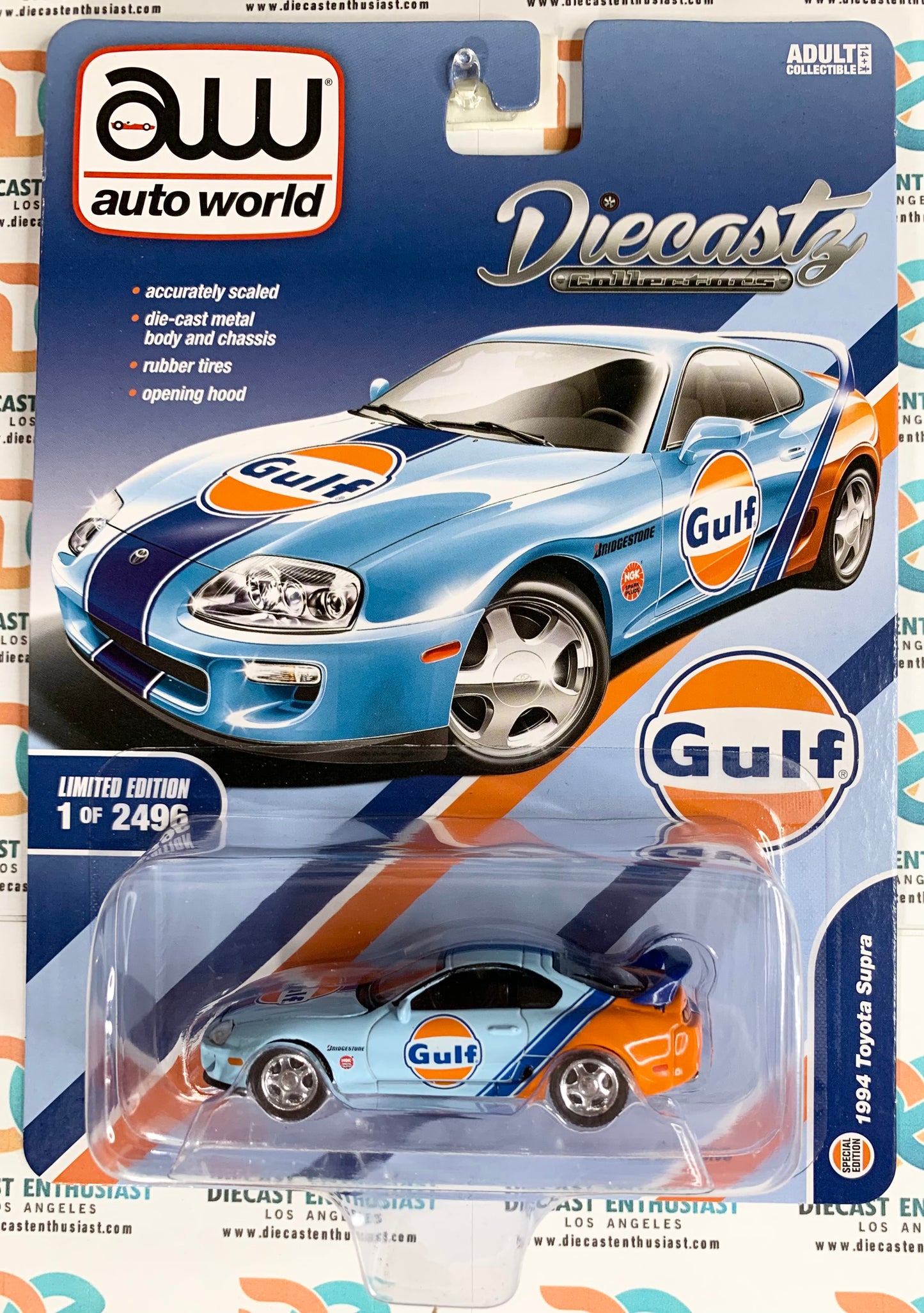 Auto World Diecastz Exclusives 1994 Toyota Supra Gulf Blue 1:64