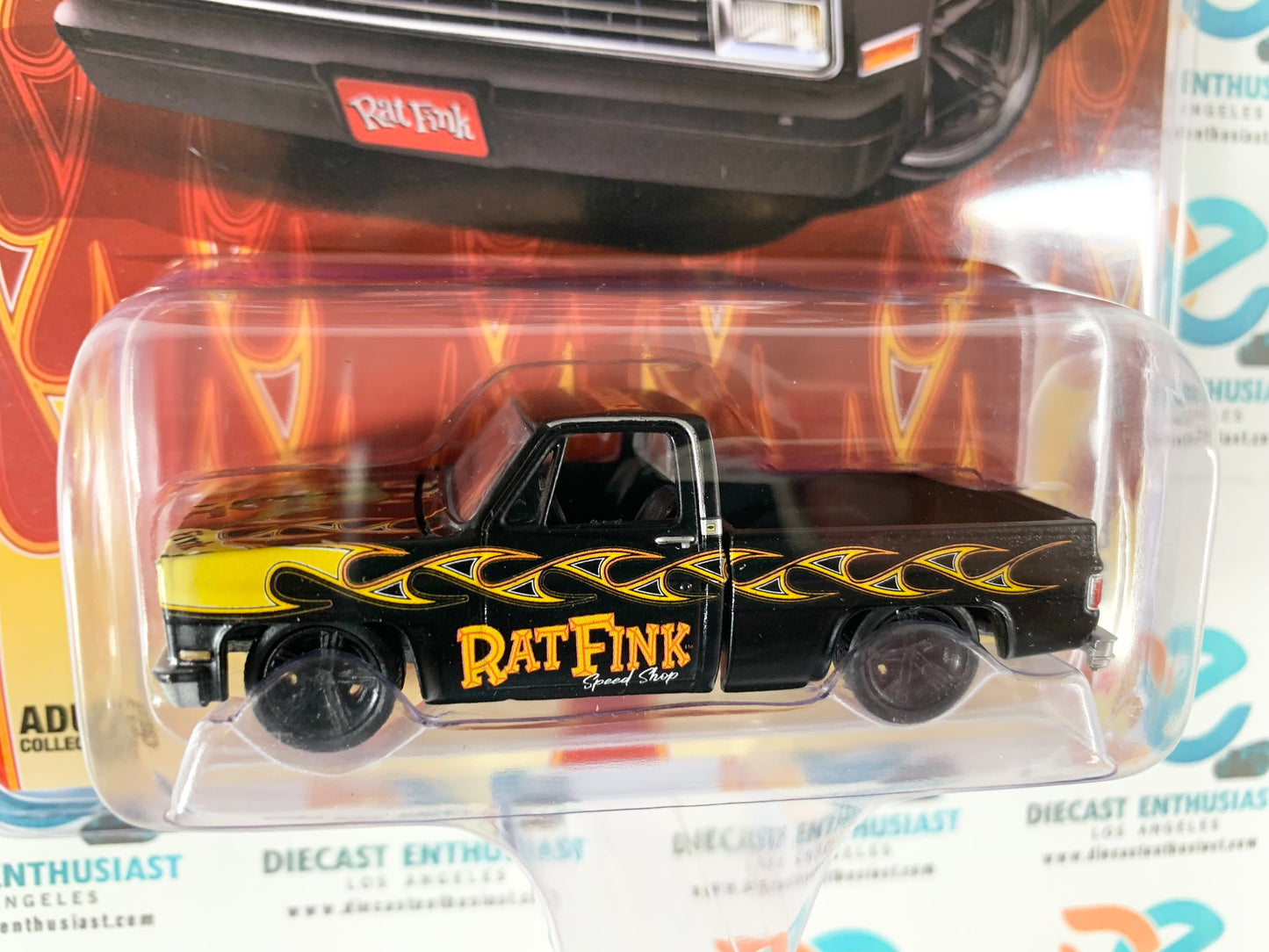 Auto World Diecastz Exclusives 1983 Chevrolet Silverado Rat Fink Black 1:64