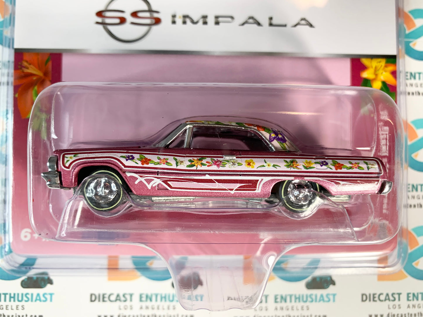 Racing Champions Mint Diecastz Exclusives 1964 Chevy Impala SS Pink Flowers Lowriders 1:64
