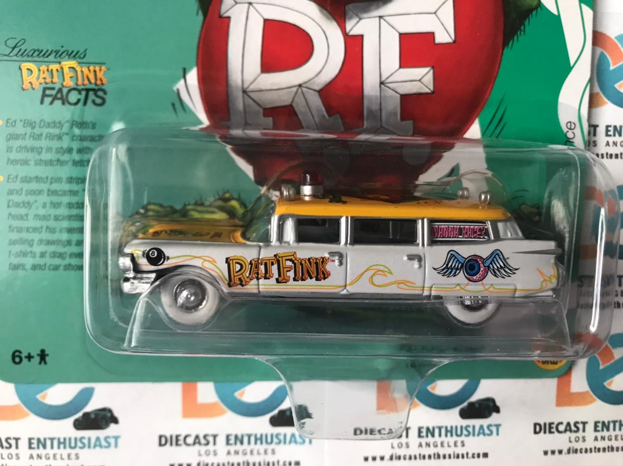 CHASE WHITE LIGHTNING Johnny Lightning Rat Fink 1959 Cadillac Hearse 1:64