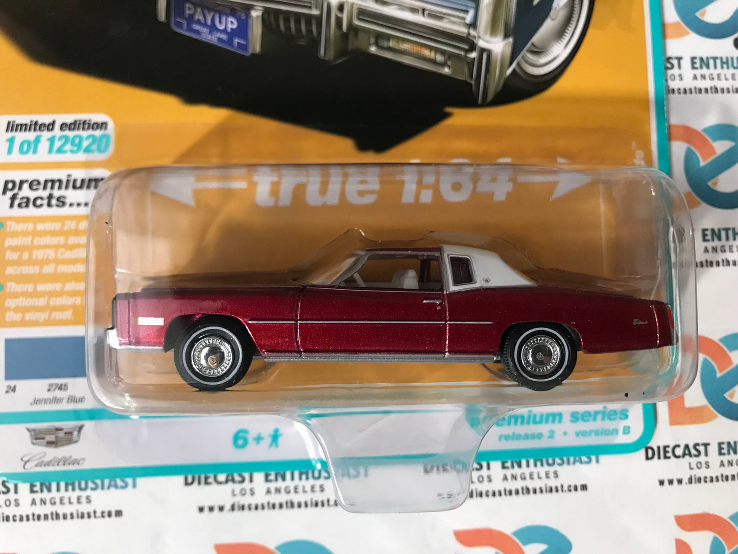 CHASE ULTRA RED Auto World 1975 Cadillac Eldorado Blue 1:64