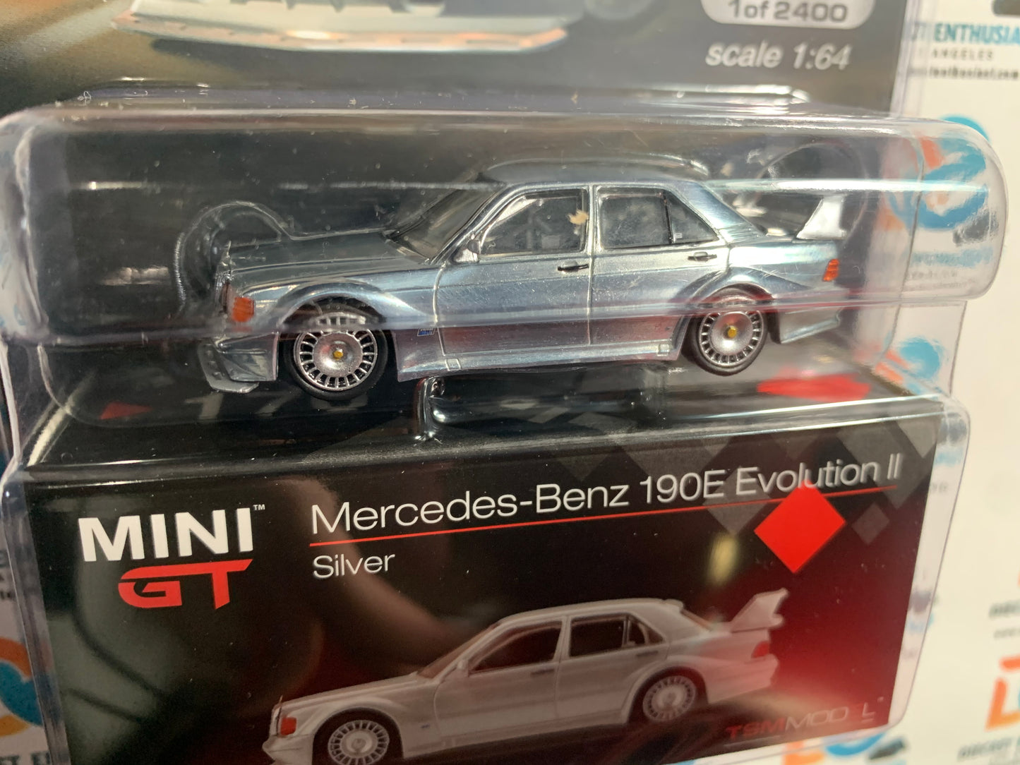 CHASE Mini GT Mijo Exclusive 170 Mercedes Benz 190E Evolution II Silver 1:64