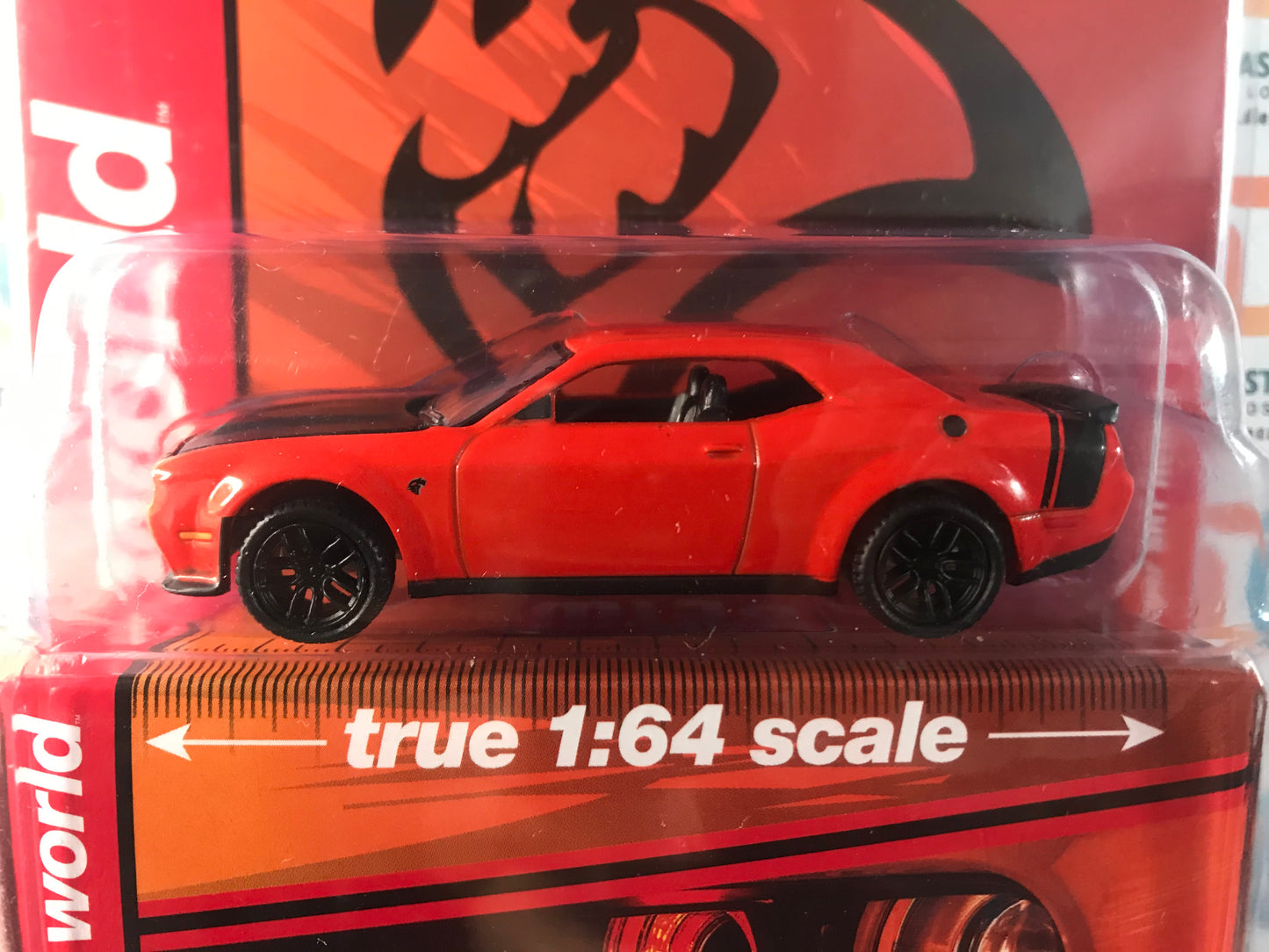 Auto World Mijo Exclusive 2019 Dodge Challenger SRT Hellcat Orange 1:64