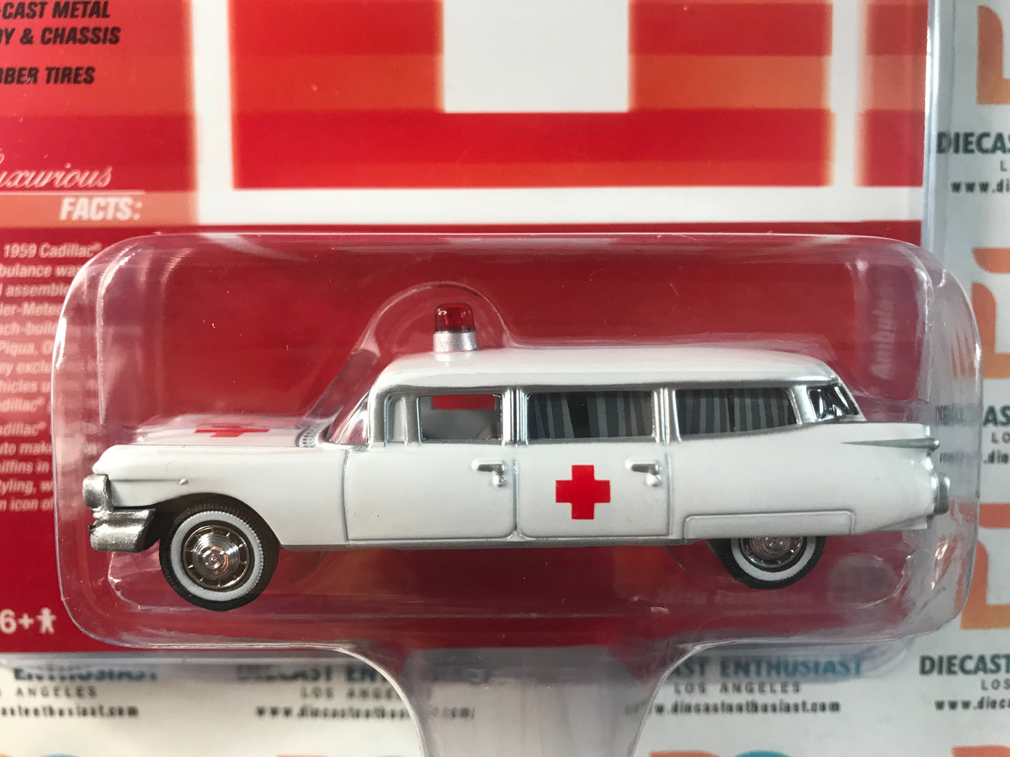 Johnny Lightning Mijo Exclusive 1959 Cadillac Ambulance White 1:64