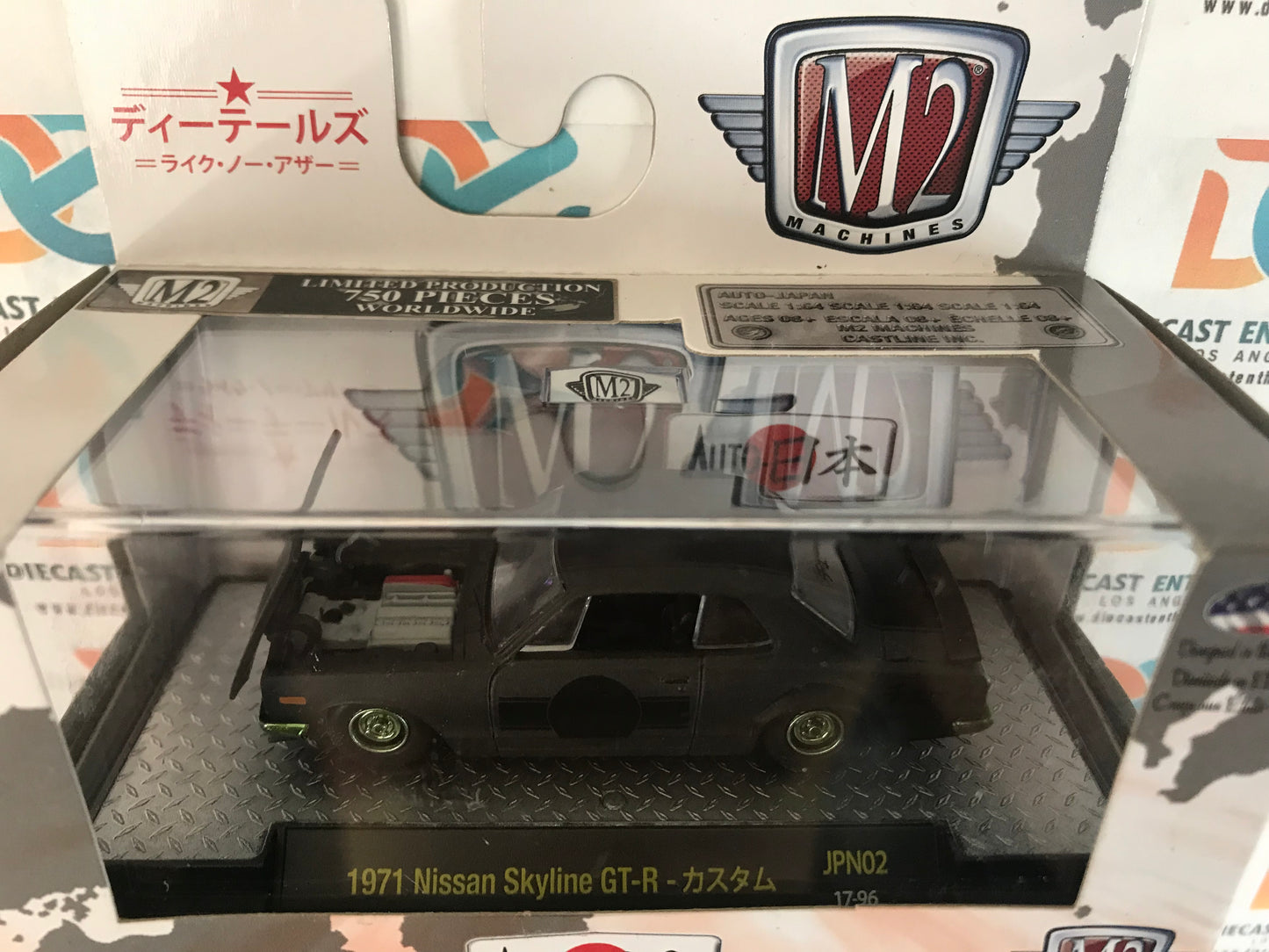CHASE M2 Machines Auto Japan 1971 Nissan Skyline GTR Black 1:64