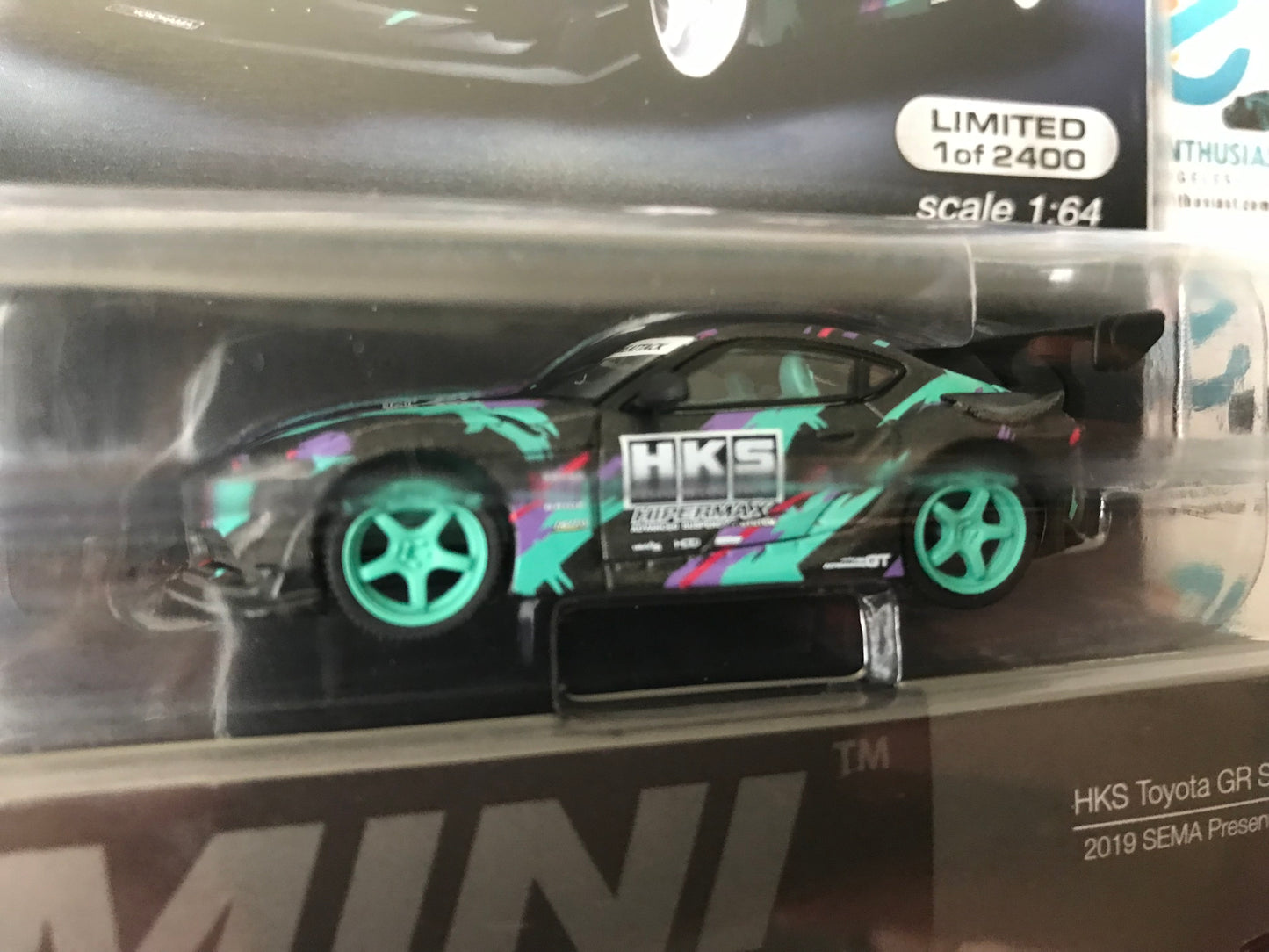 CHASE Mini GT Mijo Exclusive 212 Toyota GR Supra HKS 2019 SEMA Presentation 1:64