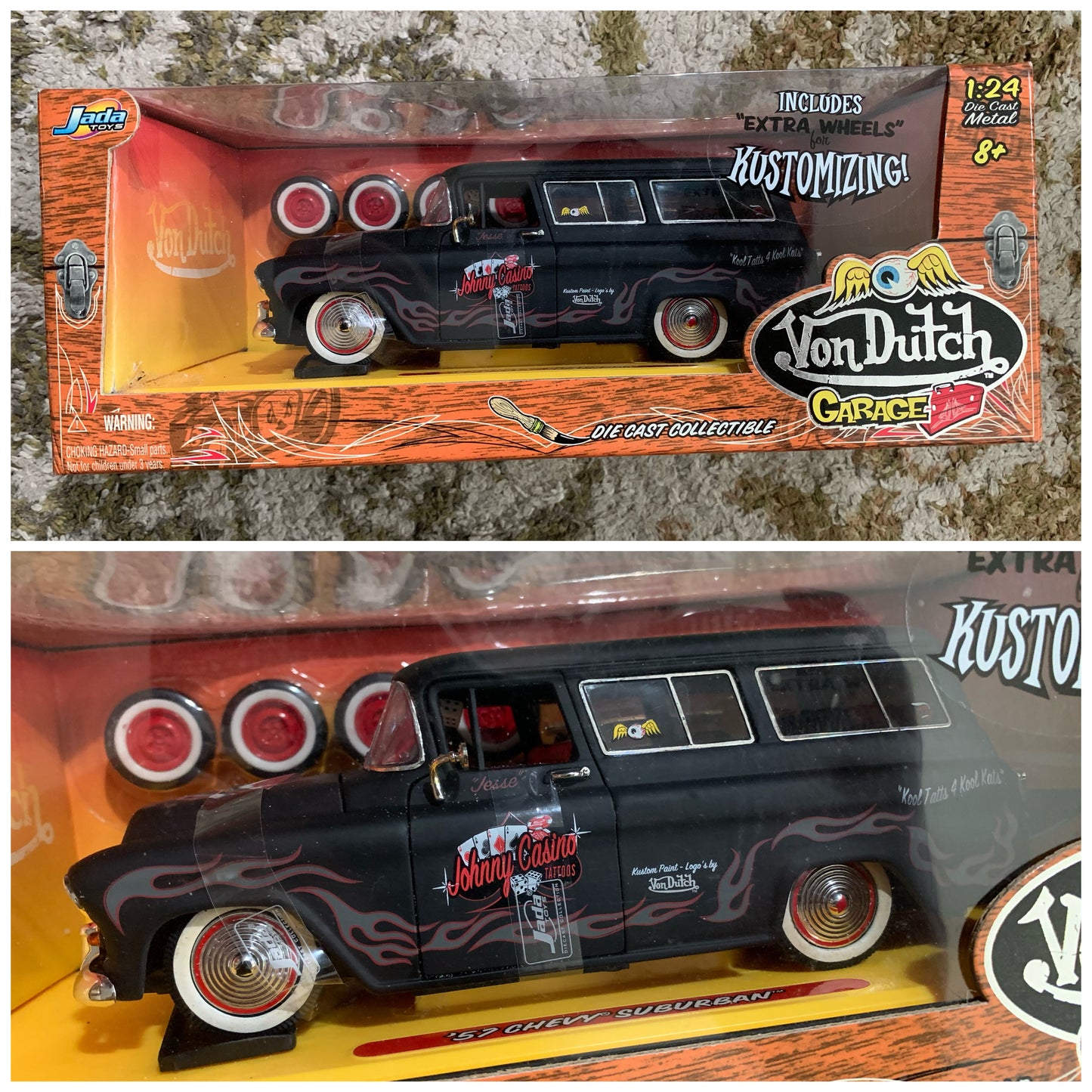 Jada Toys Von Dutch 57 Chevy Suburban Johnny Casino 1:24