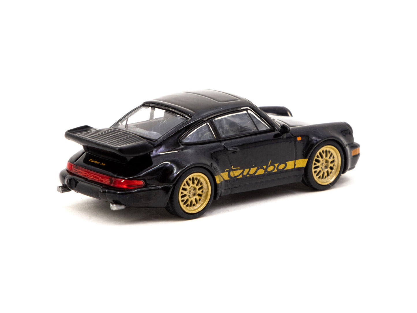 Schuco Tarmac Works Collab64 Porsche 911 Turbo Black 1:64