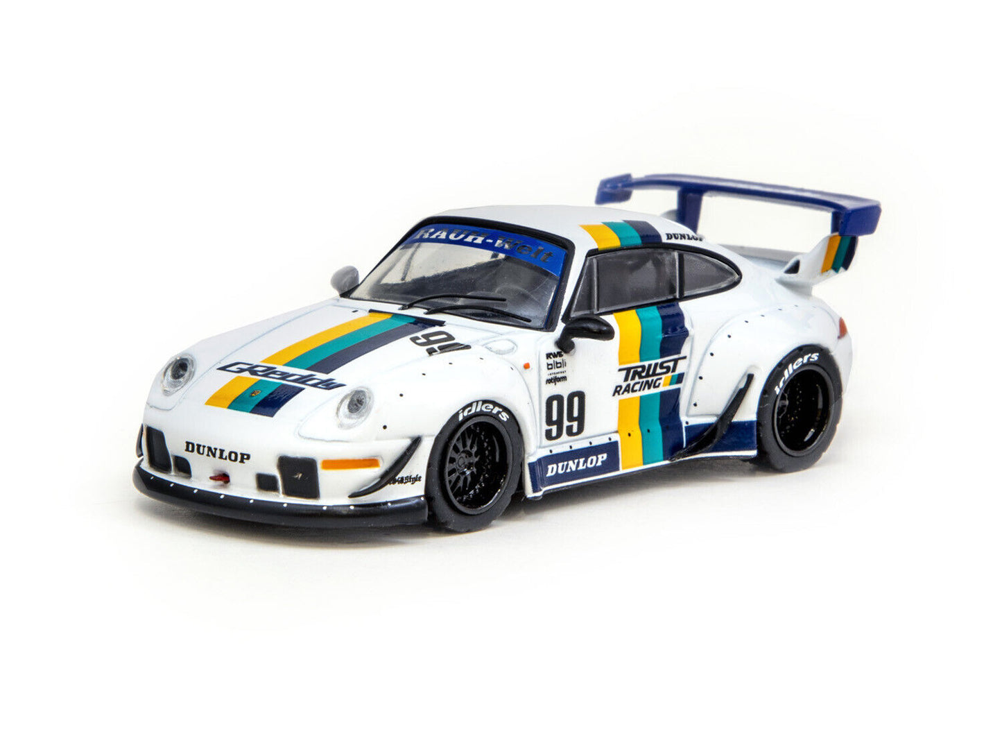 Tarmac Porsche RWB 993 Greddy White 1:64