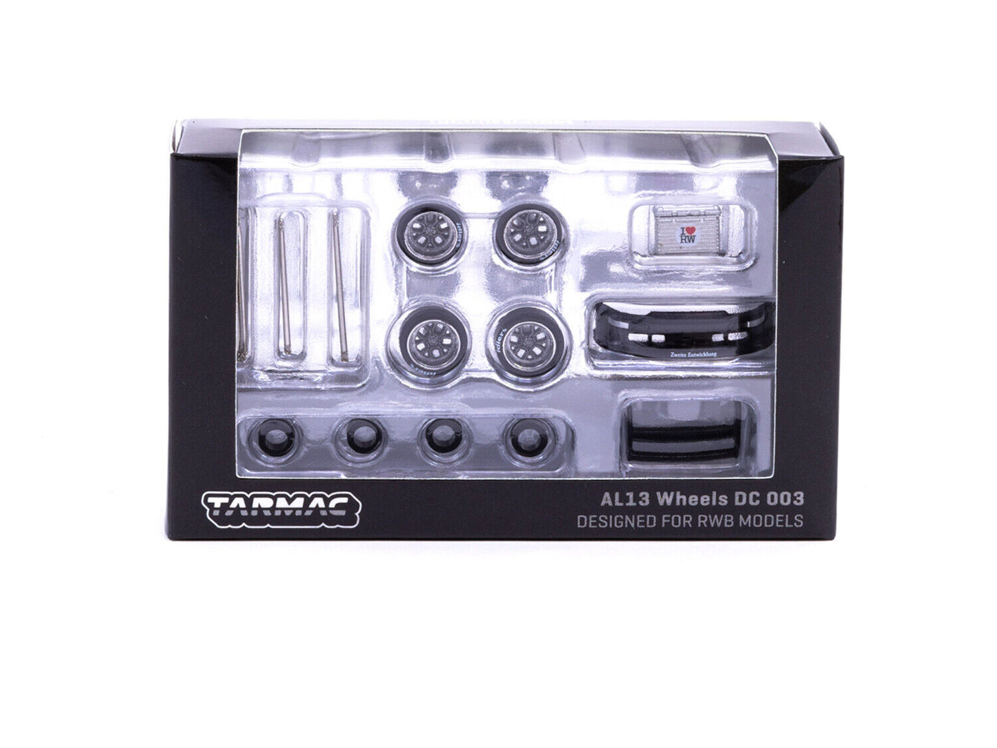 Tarmac AL13 Wheels DC 003 For RWB Models Silver 1:64