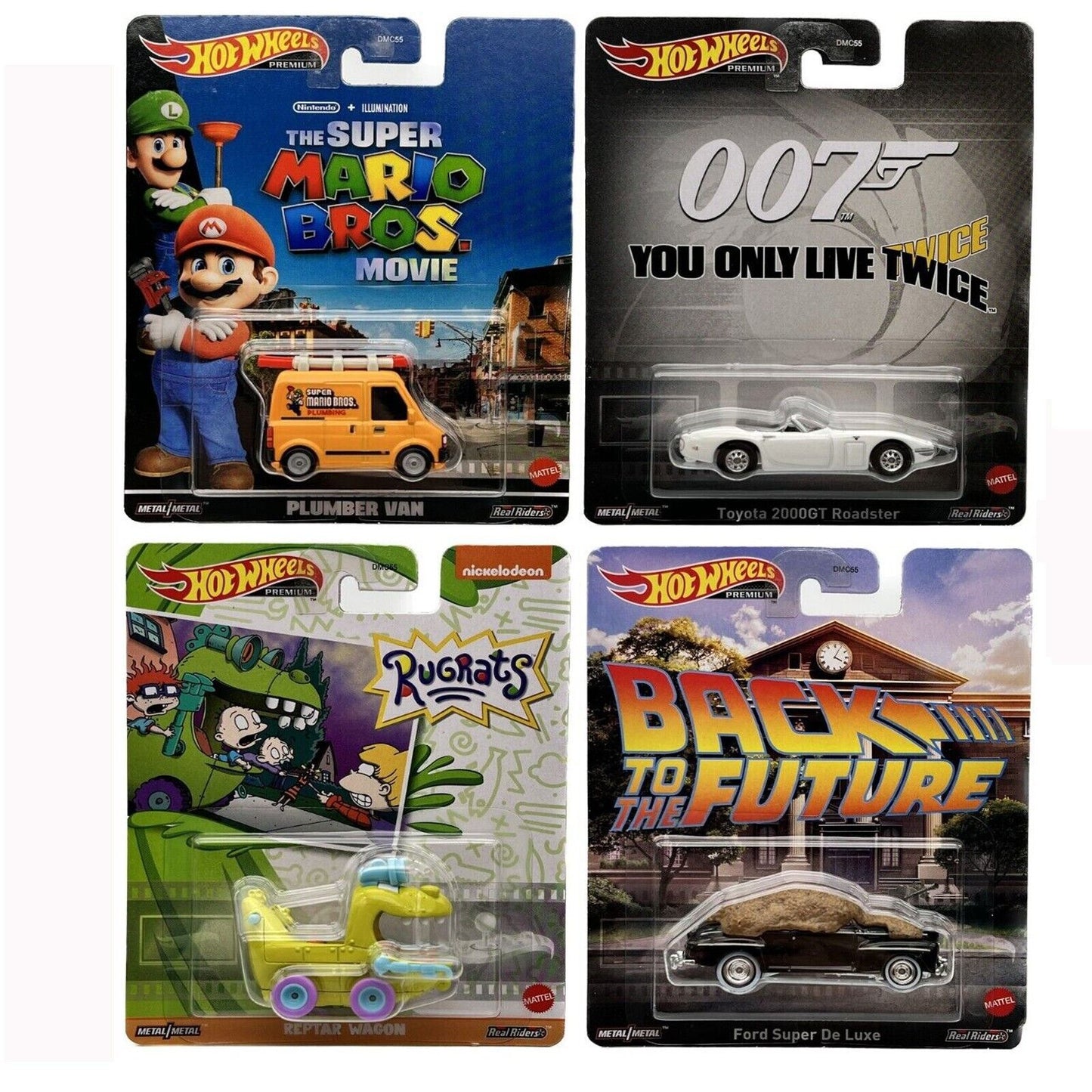 Hot Wheels Retro Entertainment 2023 Case P Set of 4 1:64