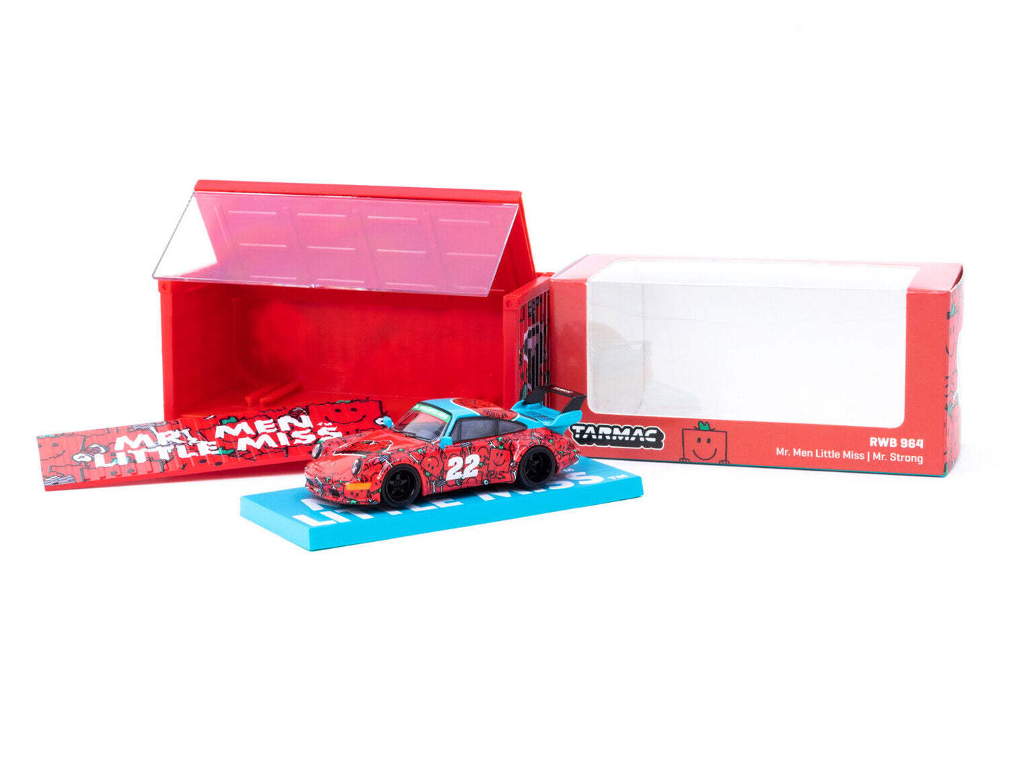 Tarmac Porsche RWB 964 Mr Men Little Miss Mr Strong Red 1:64