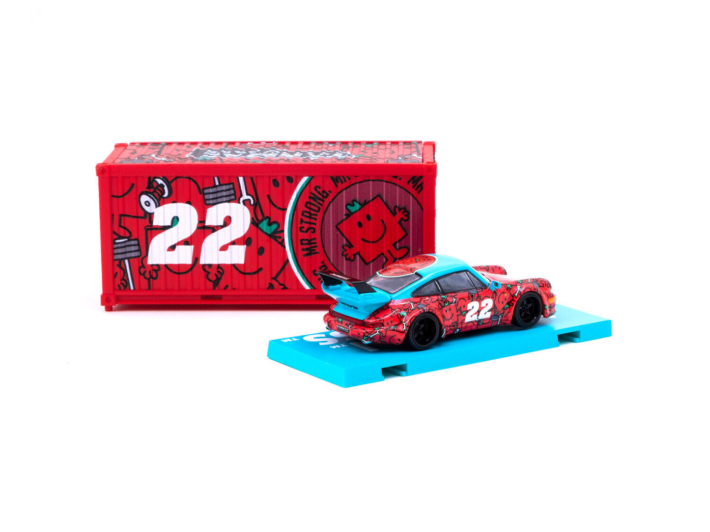 Tarmac Porsche RWB 964 Mr Men Little Miss Mr Strong Red 1:64