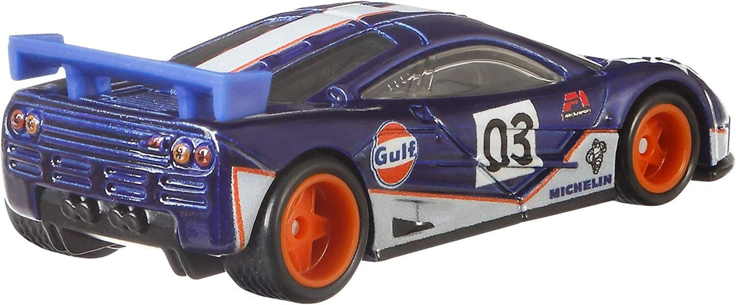 Hot Wheels Gulf McLaren F1 GTR Blue with Sterling Protector Case 1:64