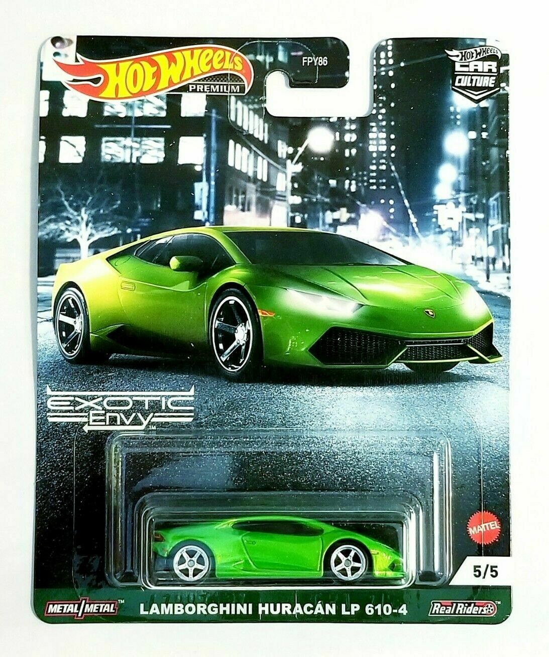 Hot Wheels Exotic Envy Lamborghini Huracan LP 610-4 Green 1:64