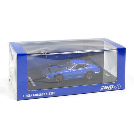 Inno64 Nissan Fairlady Z S30 Blue Black Carbon 1:64