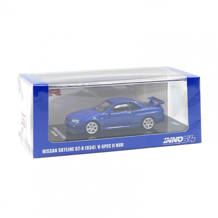 Inno64 Nissan Skyline GTR R34 VSpec II N1 Blue 1:64