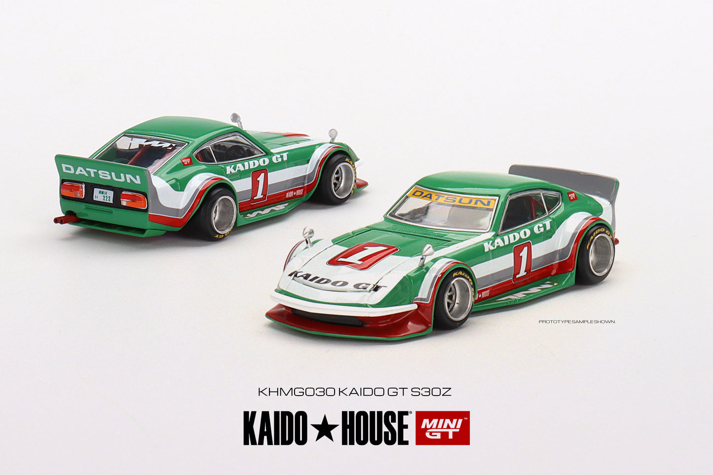 Mini GT Kaido House 030 Datsun Fairlady Z V2 Green White Red 1:64