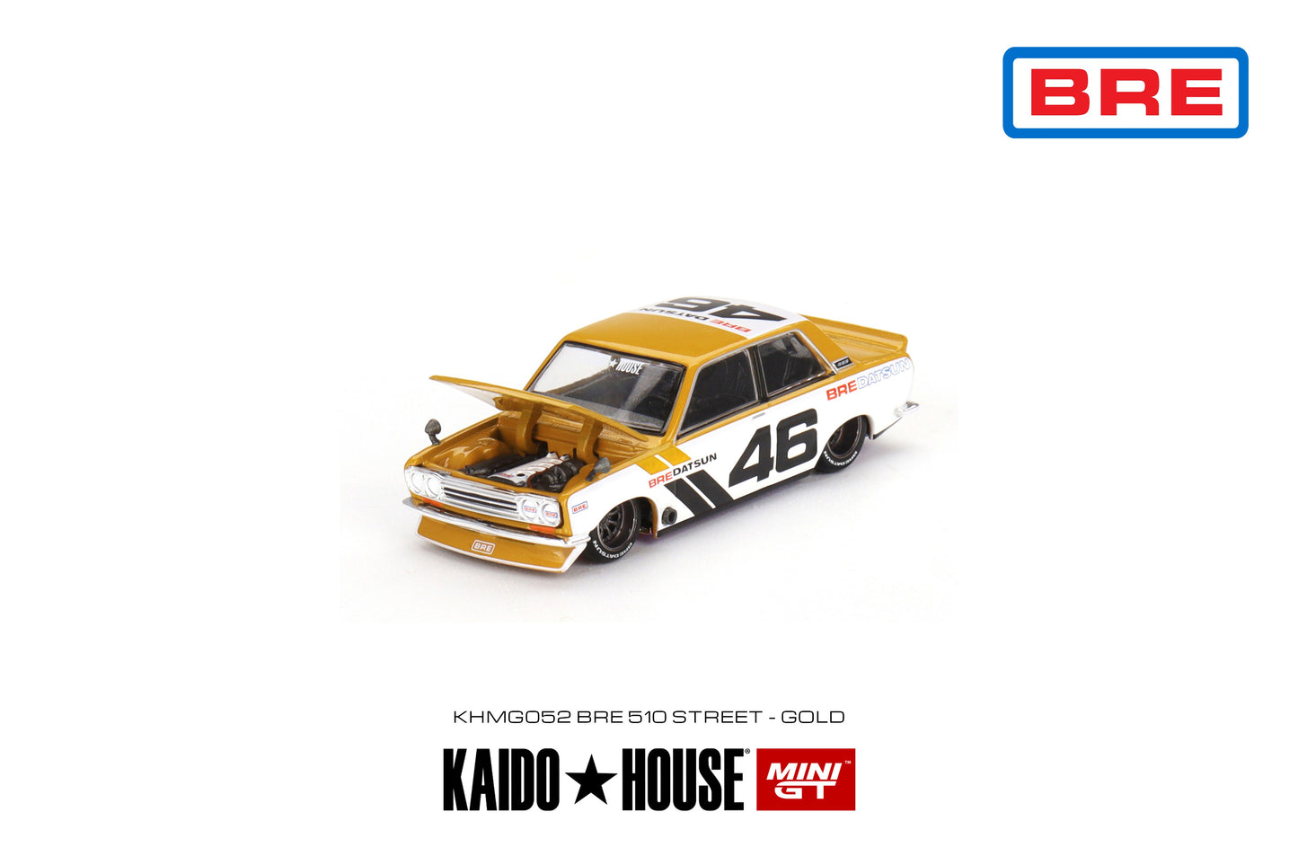 Mini GT Kaido House 052 Datsun 510 Street Brown Black 1:64