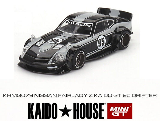 Mini GT Kaido House 079 Nissan Fairlady Z Kaido GT 95 Drifter Black Grey 1:64