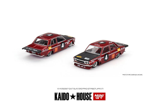 Mini GT Kaido House 087 Datsun 510 Pro Street JPN V1 Red 1:64