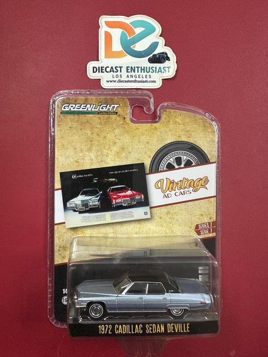 Greenlight Vintage Ad Cars 1972 Cadillac Sedan Seville 1:64