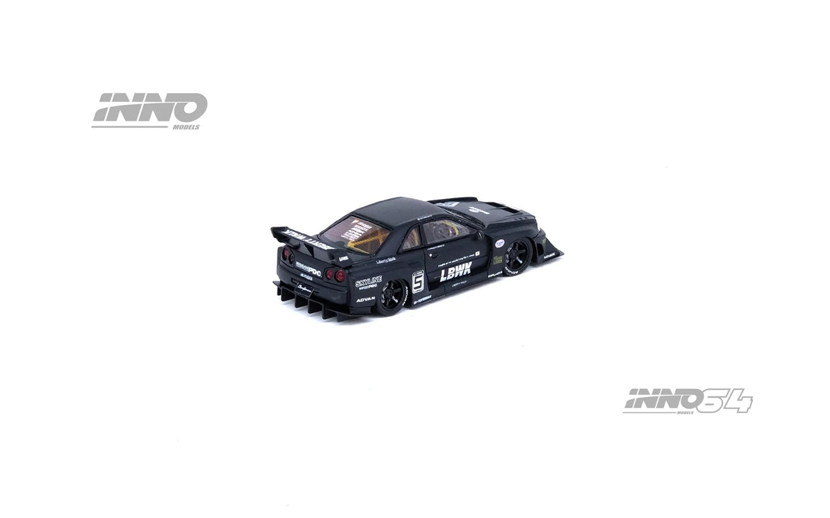 Inno64 Nissan Skyline LBWK ER34 Super Silhouette Black 1:64 Inno64 Nissan Skyline LBWK ER34 Super Silhouette Black 1:64