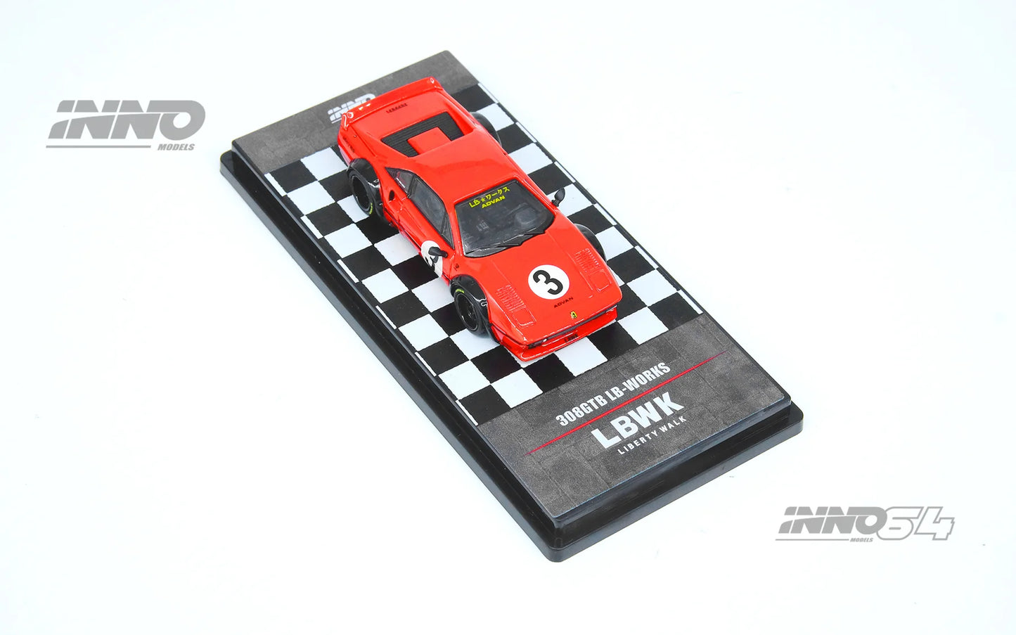 Inno64 LB Works 308GTB Ferrari Advan Red 1:64