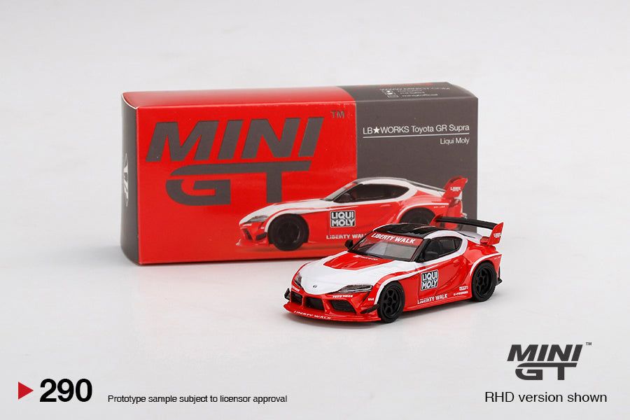 Mini GT Box Version 290 LB WORKS Toyota GR Supra Liqui Moly 1:64 ...