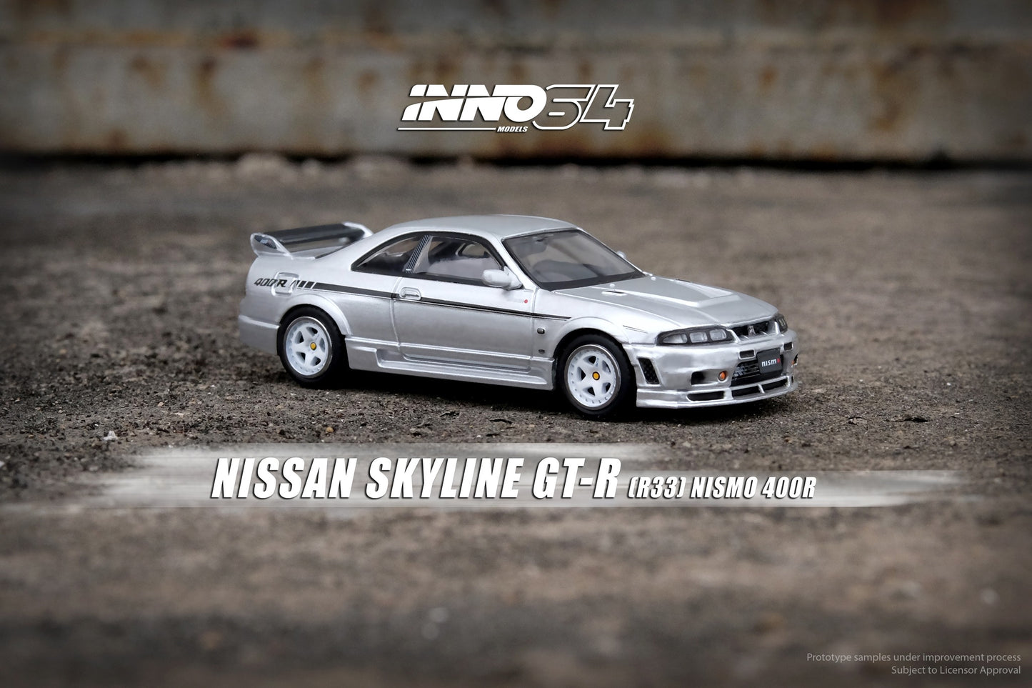 Inno64 Nissan Skyline GTR R33 Nismo 400R Silver 1:64